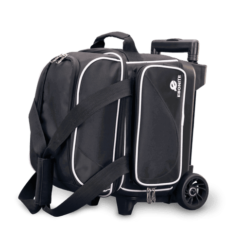 Premium Ebonite Transport Black Single Roller Bowling Bag - Durable & Lightweight for League Play & Tournaments | Perfect for Bowling Enthusiasts & Pro Players