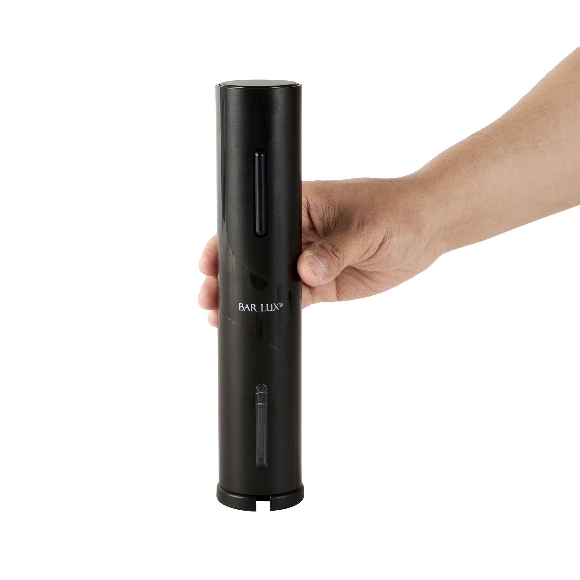 Premium Black Electric Wine Opener with Foil Cutter - Battery Operated Corkscrew for Easy Opening - Perfect for Dinner Parties, Gifts & Home Bars (1 Count)