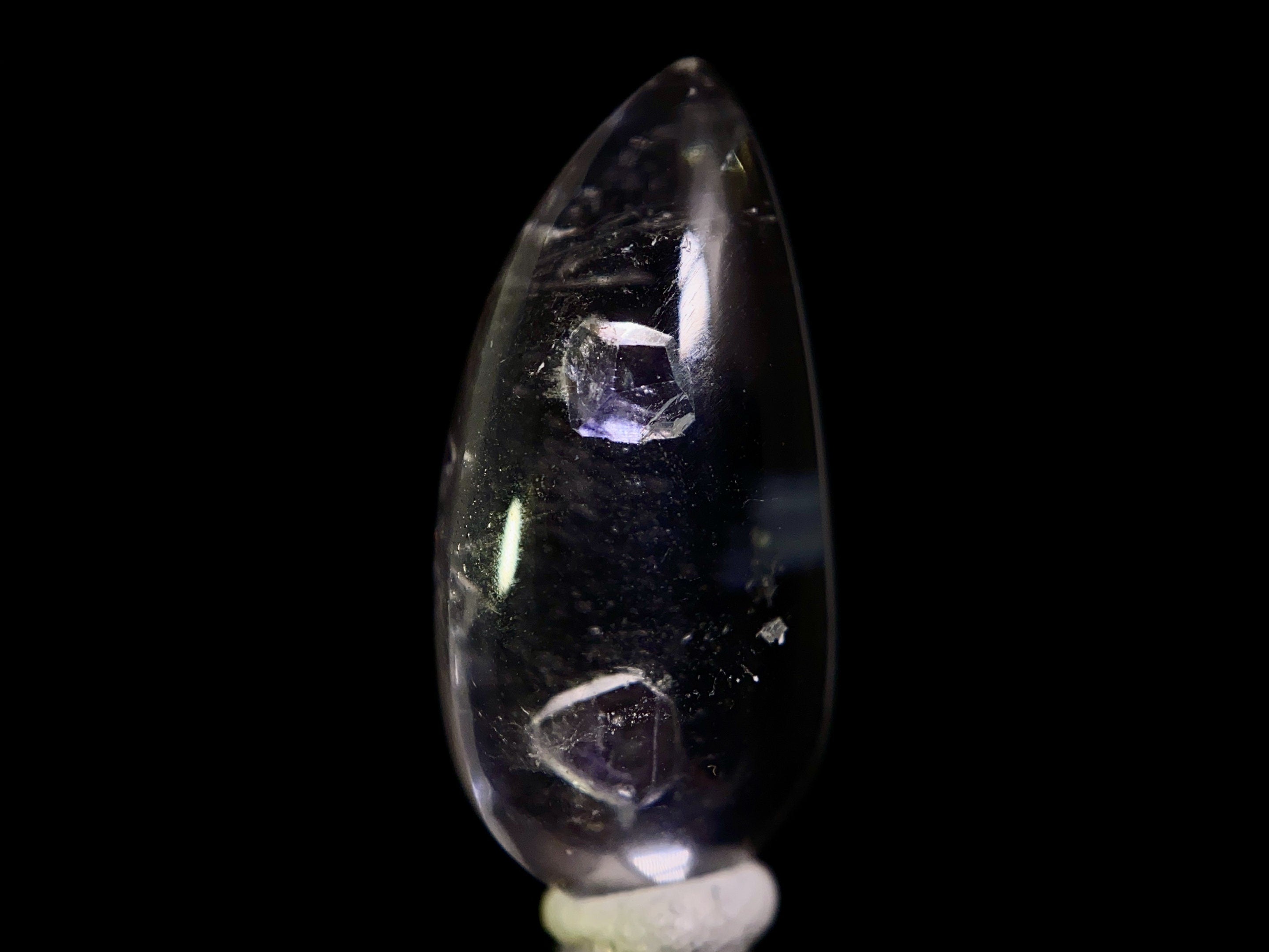 Natural Fluorite in Clear Quartz Cabochon - Rare Gemstone for Jewelry Making, Healing Crystals & DIY Crafts | Perfect for Pendants, Rings & Spiritual Healing