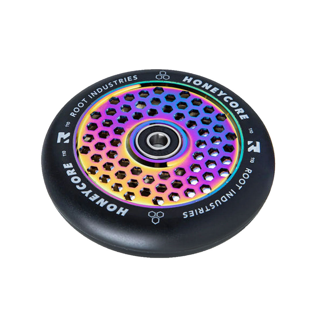 Root Industries Honey Core 110mm Wheels - Black/Rocket Fuel - High Performance Skateboard Wheels for Street & Park Skating