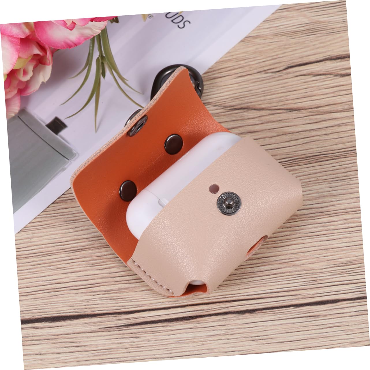 2-Pack Premium Leather Headphone Case with Charging Port Access - Protective Cover for AirPods, Wireless Earbuds & Headphones (Perfect for Travel, Gym & Daily Use)