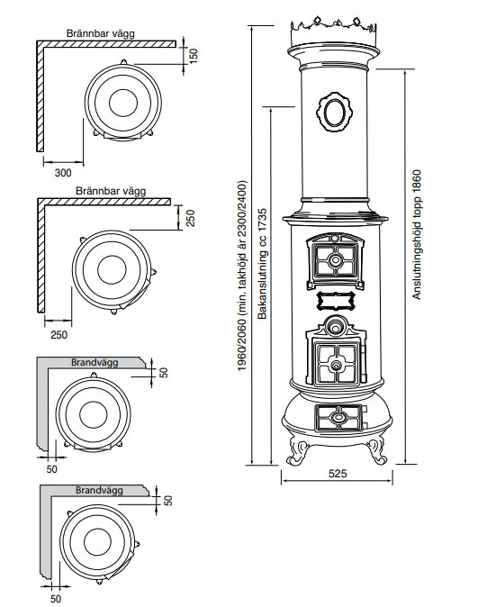 Westbo Classic Cast Iron Wood Stove - Efficient & Stylish Heating for Cozy Homes & Cabins - Perfect for Indoor & Outdoor Use