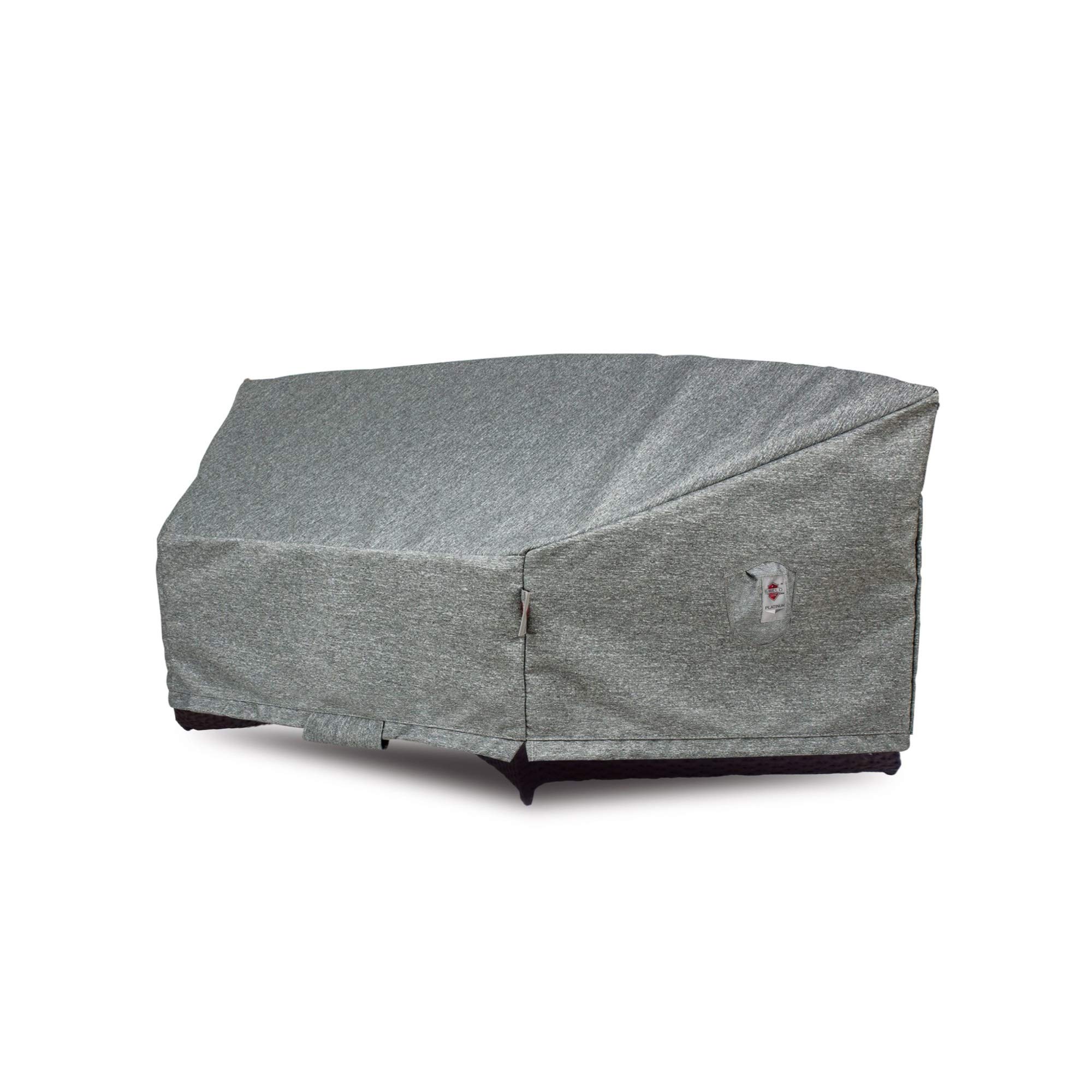 Premium Gray Melange Polyester Circular Sofa Cover - Waterproof, UV Resistant for Outdoor Furniture Protection - Perfect for Patio, Garden, and Poolside Use