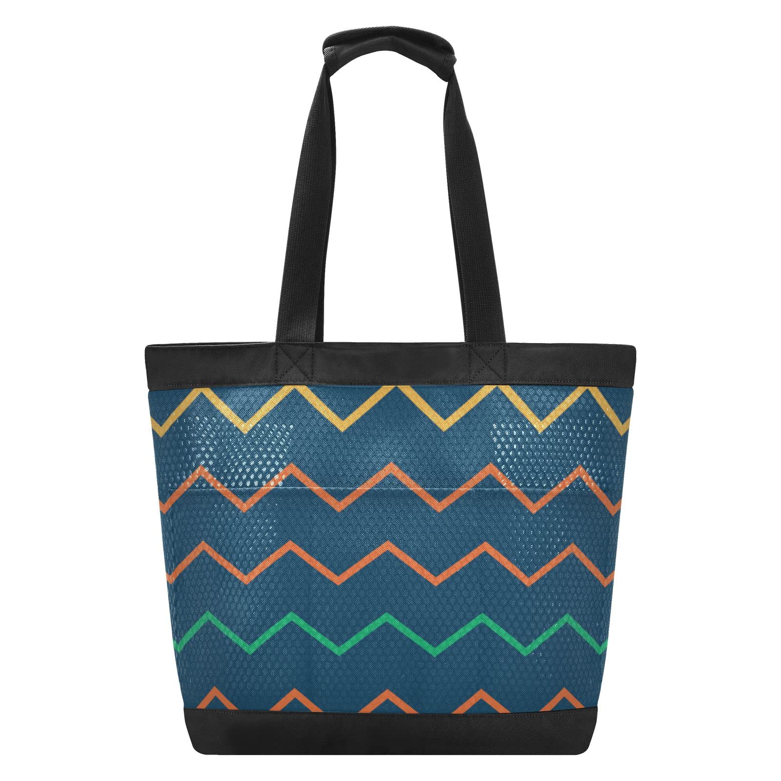 Large Mesh Beach Tote Bag with Zipper - Waterproof Oversized Tote for Pool, Gym, Grocery Shopping & Travel - Perfect for Summer Outings, Beach Vacations and Daily Errands