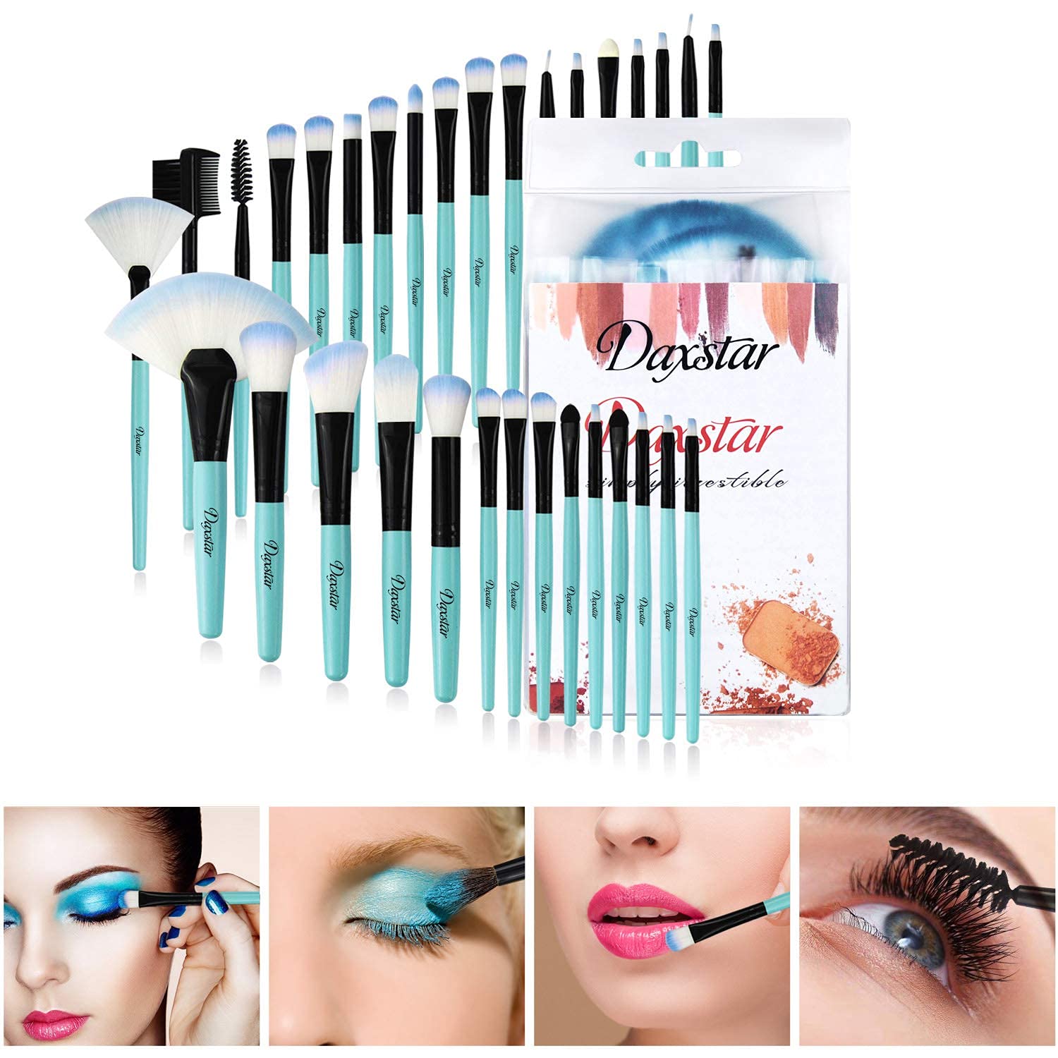 32-Piece Professional Makeup Brush Set - Eyeshadow, Foundation, Concealer, Eyelash & Blusher Brushes for Beginners & Experts | Perfect for Daily Makeup, Contouring & Special Occasions