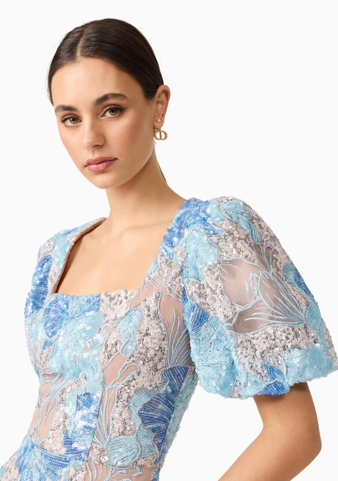 Leonie Puff Sleeve Mini Dress for Women - Floral Print Summer Party Dress with Ruffle Hem - Perfect for Weddings, Cocktail Parties & Date Nights