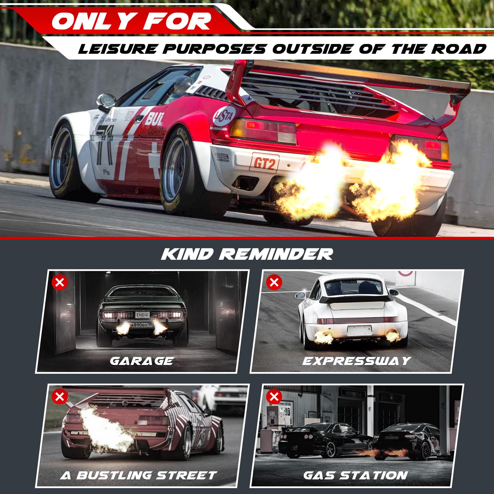 Dual Flamethrower Kit for Motorcycles, Cars & Trucks - Complete Exhaust Flame Thrower Kit with All Installation Accessories - Perfect for Car Shows, Racing Events & Custom Vehicle Upgrades