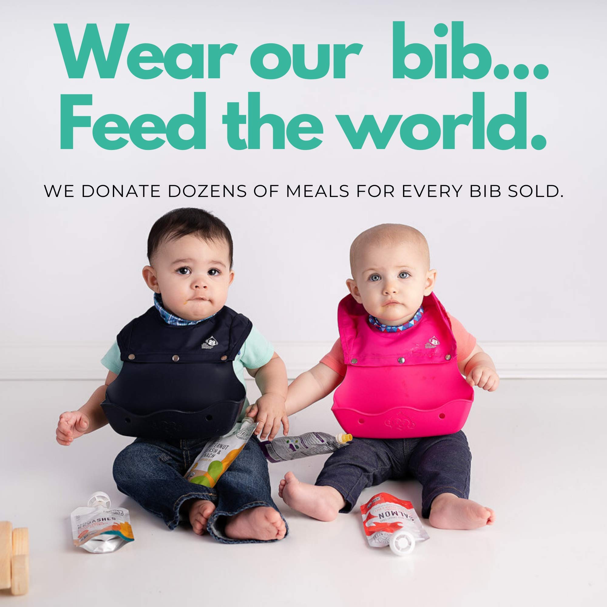 Premium Silicone Baby Bibs for Infants & Toddlers - Waterproof, Easy-Clean Feeding Bib with Adjustable Neck - Perfect for Mealtime, Travel & Daycare Use