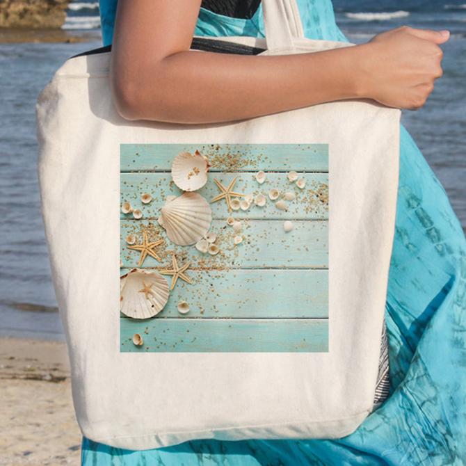Stylish Large Coastal Beach Tote Bag - Waterproof & Spacious for Women - Perfect for Beach Trips, Poolside, Travel & Shopping
