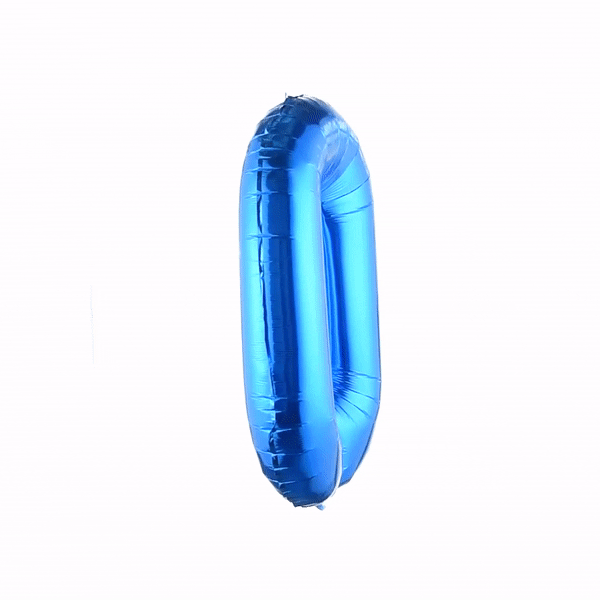 Balloonify Blue Mylar Number 0 Balloon - 40 Inch Large Foil Balloon for Birthday Parties, Baby Showers & Anniversary Celebrations (1 Count)