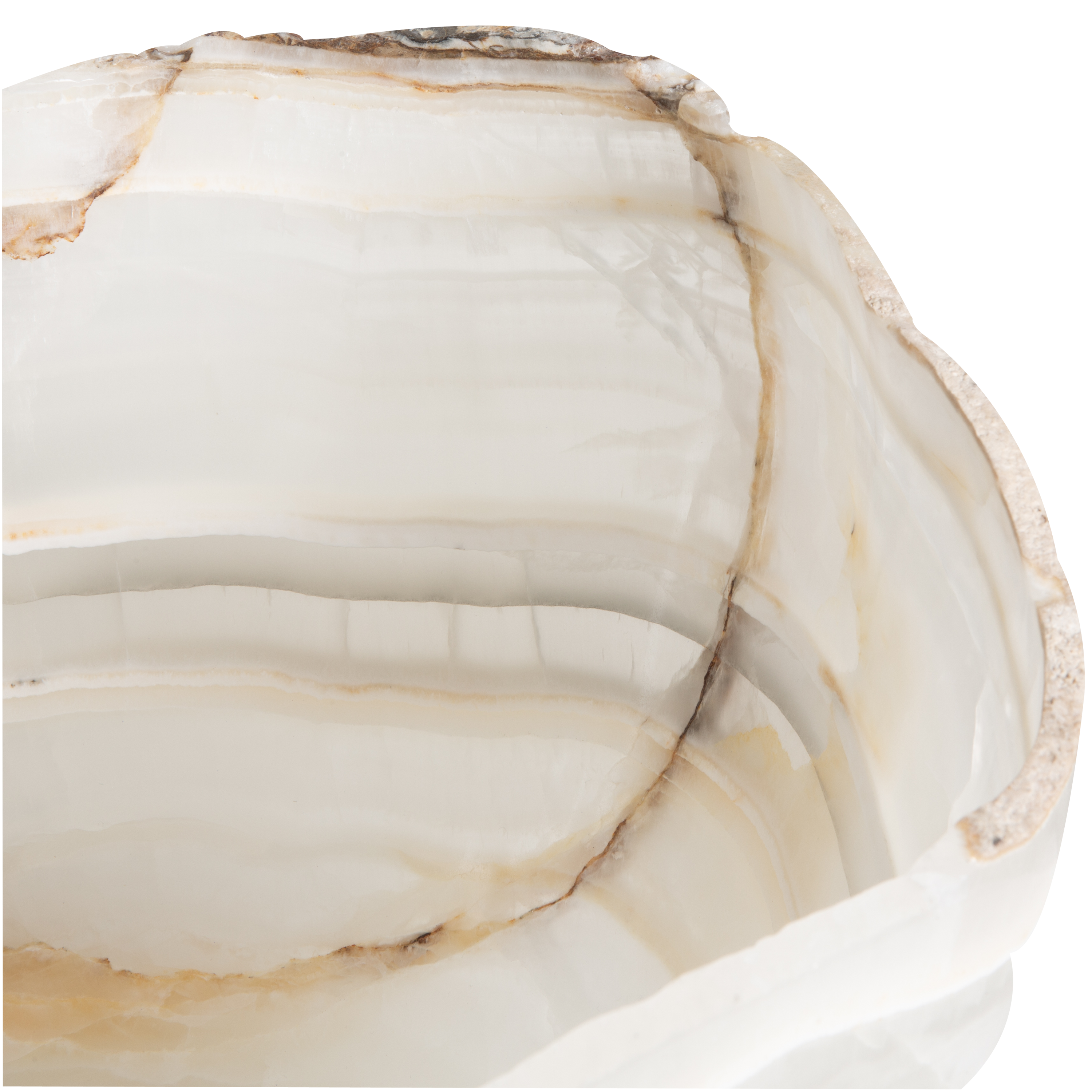 Premium Onyx Stone Bowl - Handcrafted Decorative Serving Bowl for Fruits, Nuts & Desserts - Elegant Home Decor & Party Serving Dish