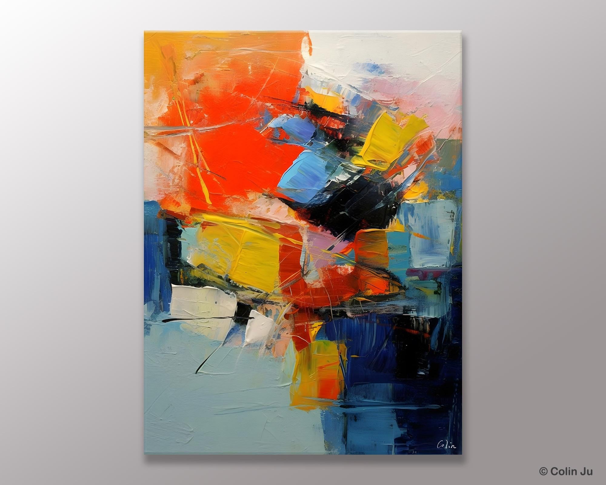 Large Canvas Wall Art for Living Room - Original Contemporary Acrylic Painting - Modern Abstract Artwork for Home Decor - Perfect for Bedroom, Office & Dining Room