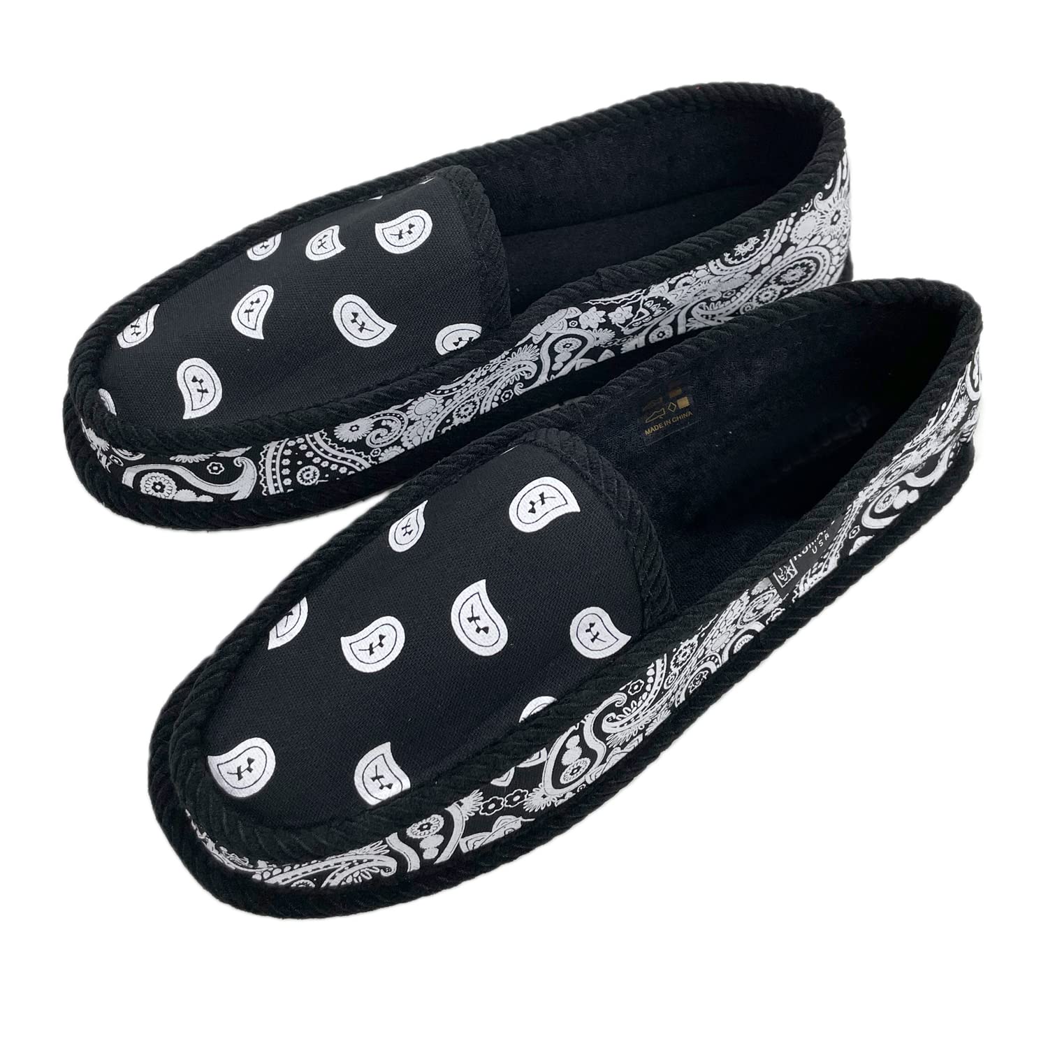 AIRNINE Men's Bandana House Shoes Slippers - Comfortable Indoor/Outdoor Slippers for Men - Perfect for Lounging, Yoga, and Home Relaxation