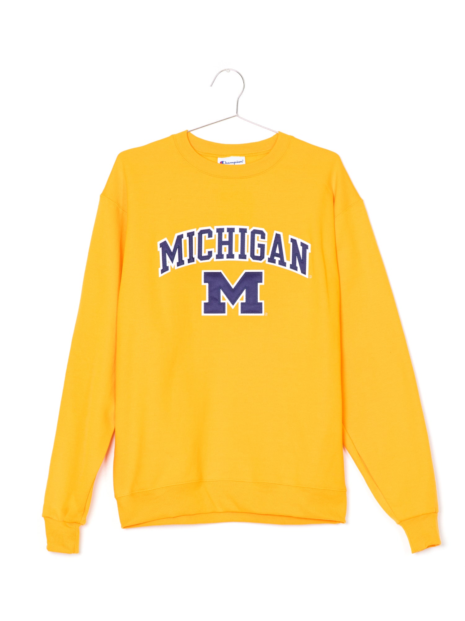 Champion Eco Powerblend Michigan Crewneck Sweater - Soft & Sustainable Cotton Blend - Men's Casual Pullover for Everyday Wear & College Fashion