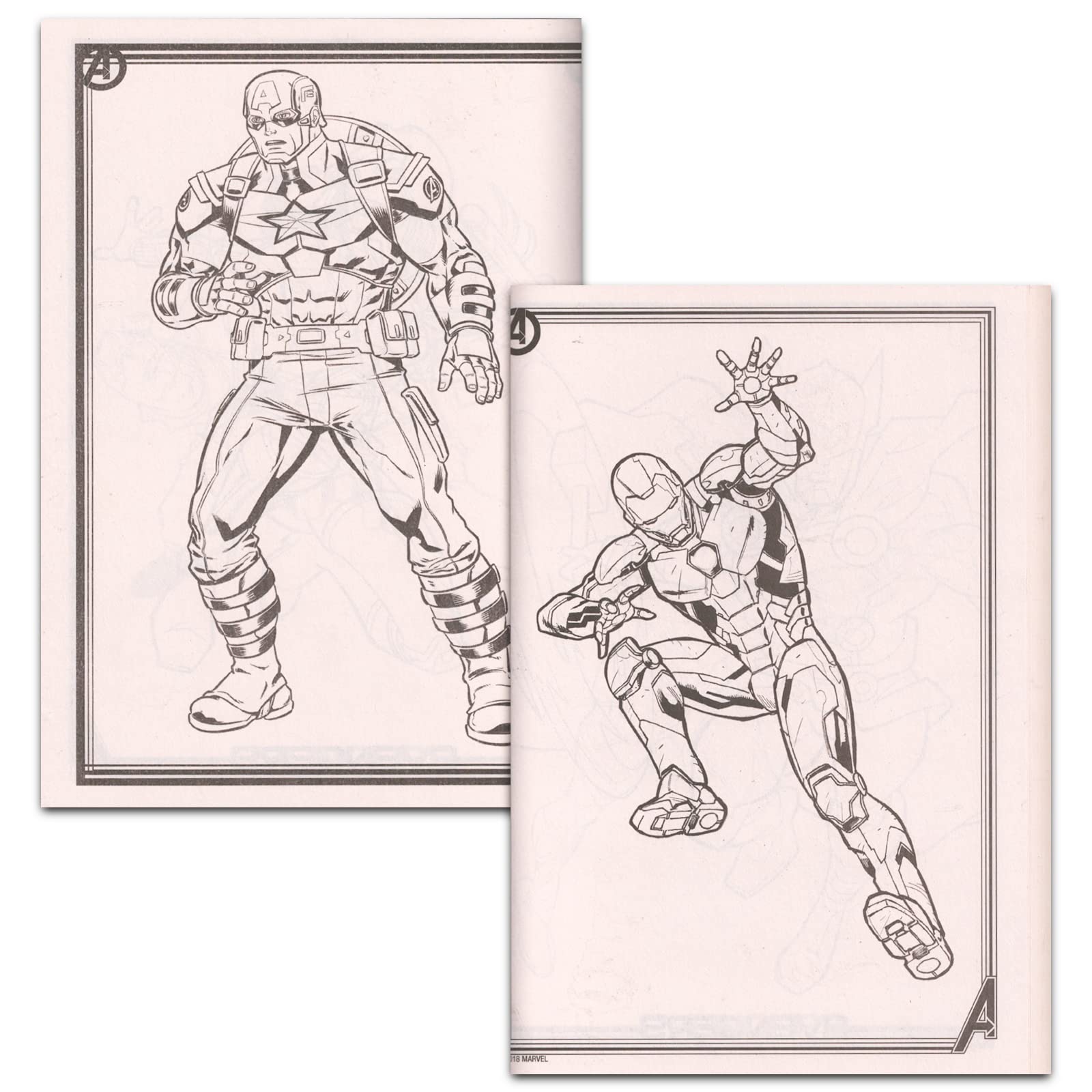 Marvel The Mighty Avengers Coloring Book - 400 Pages of Superhero Fun for Kids & Adults | Stress Relief, Birthday Gifts, Party Favors, Creative Art Therapy