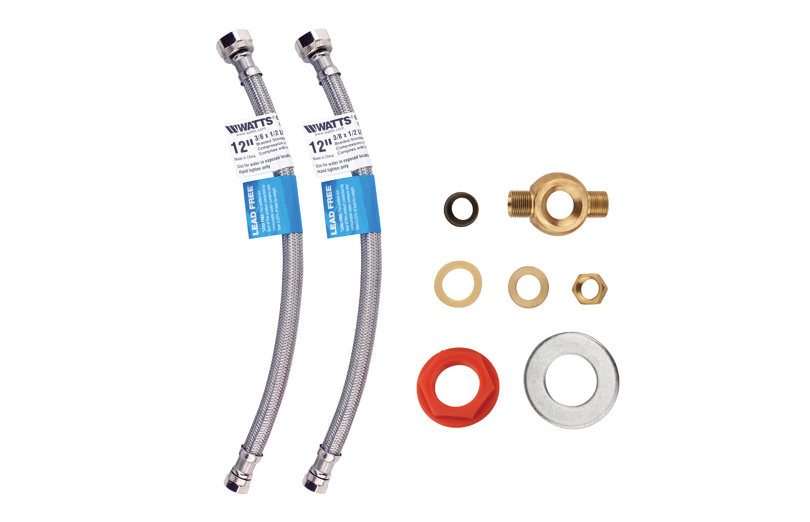 4 Way Tee Repair Kit (9 Parts) - Leak Proof Brass Pipe Fitting for Plumbing, Irrigation & DIY Projects - Perfect for Home, Garden & Outdoor Water Systems