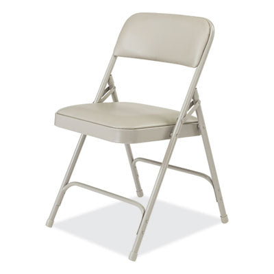 NPS Folding Chairs with Vinyl Seat - Set of 4 Heavy Duty Portable Chairs for Outdoor Events, Camping, Picnics & Home Use