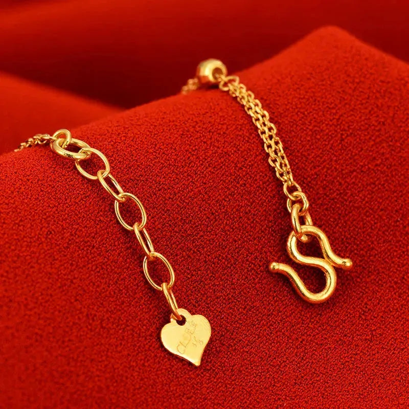 24K Pure Gold Bracelet 999 Solid Gold Bangle for Women - Romantic Heart Design, Classic & Trendy Jewelry Gift for Anniversary, Valentine's Day, Birthday & Party Wear (2023 New Collection)