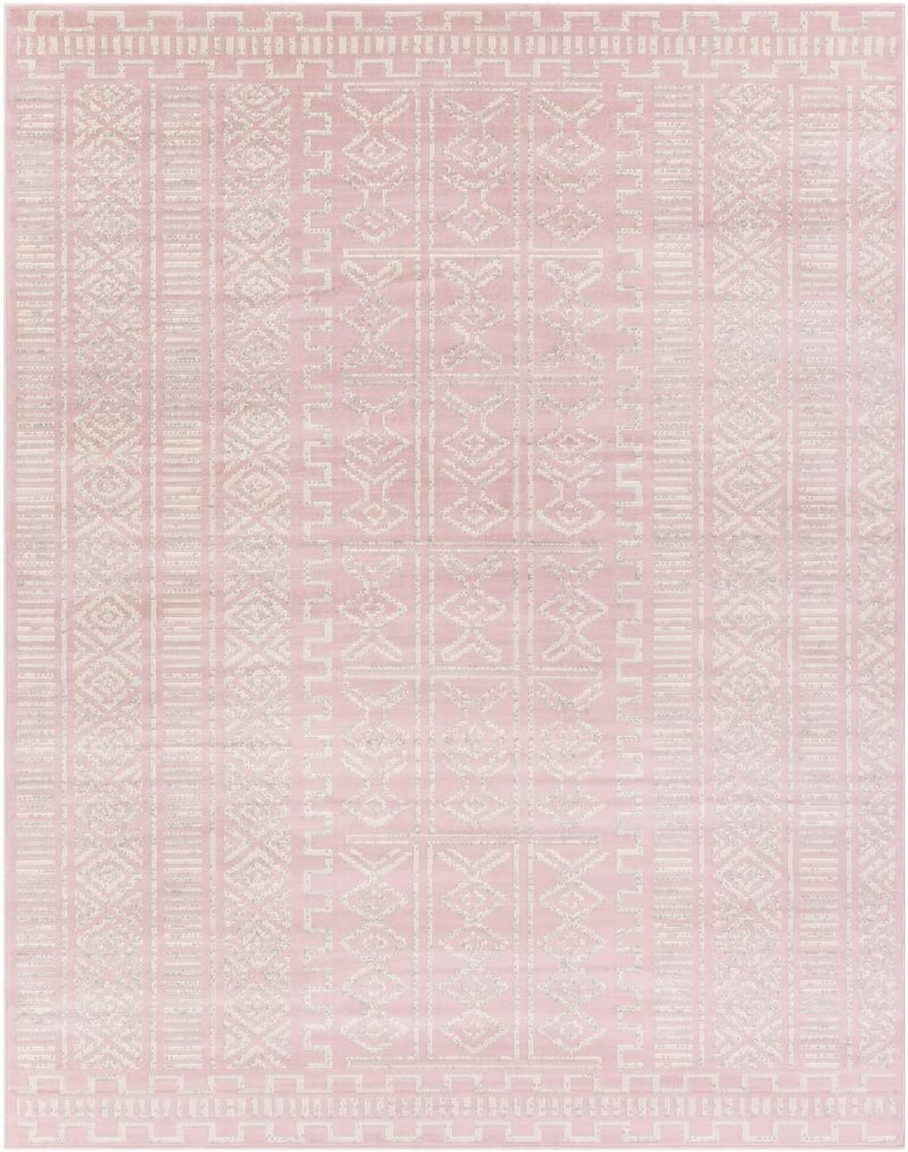 Mark&Day 8x10 Pale Pink Area Rug - Soft Plush Carpet for Living Room, Bedroom, Kitchen - 7'10