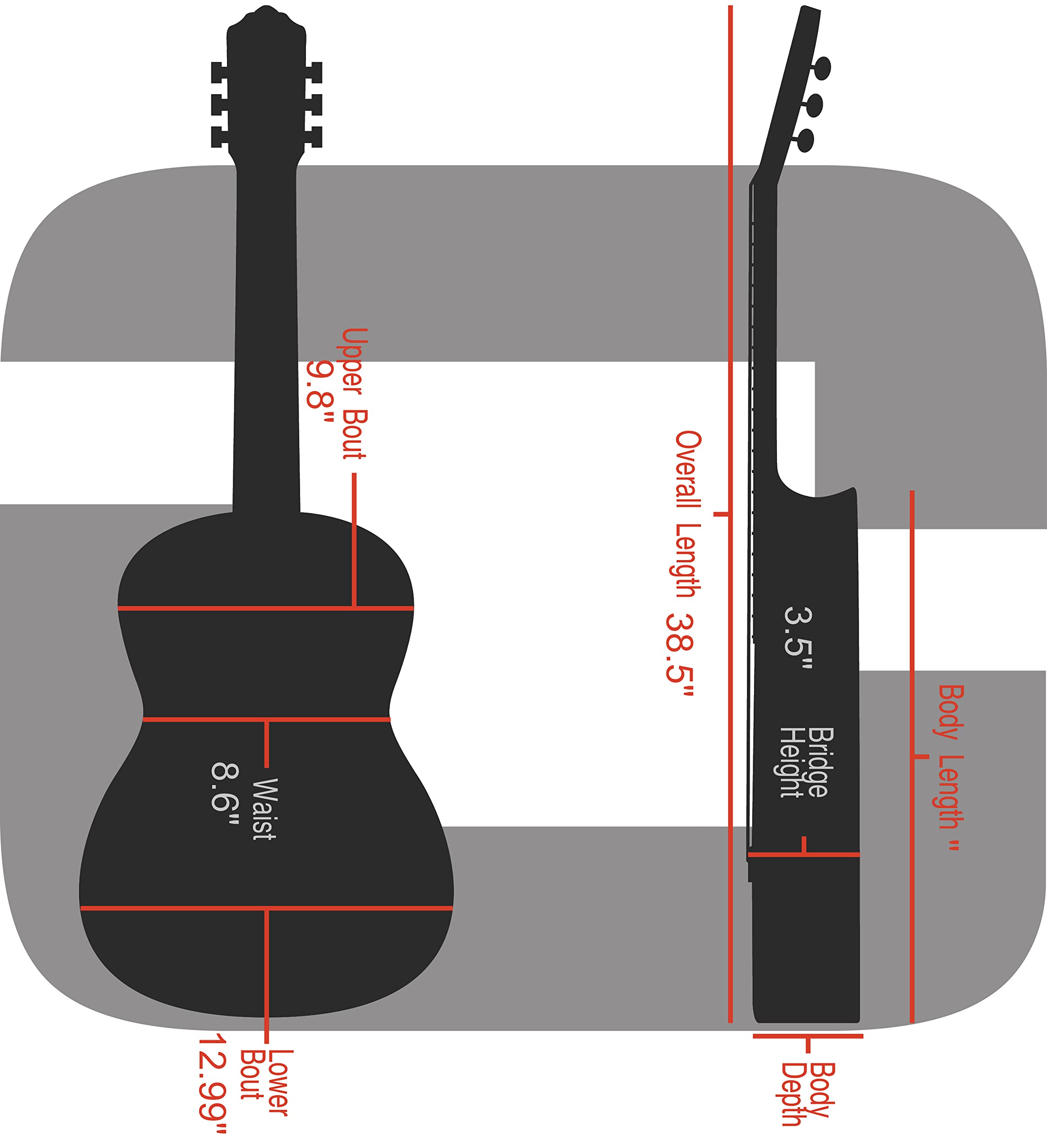 Premium Crossrock 3/4 Size Classical Guitar Hard Case - Fiberglass Hardshell with Backpack Straps, Navy Blue (CRF1000CTNVBL) | Perfect for Travel, School & Professional Musicians