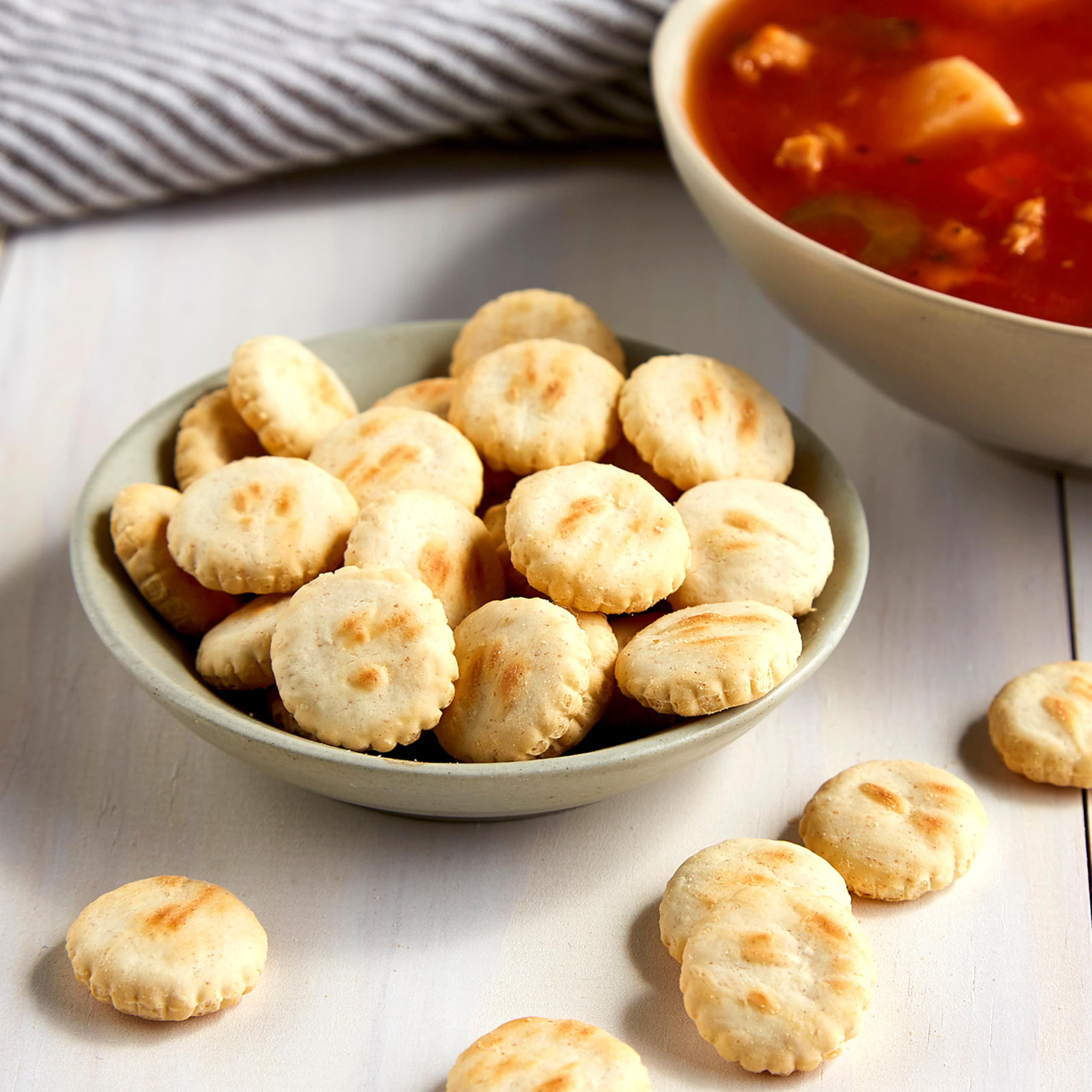 Premium Saltine Crackers Variety Pack - 2 Mini & 2 Soup & Oyster Crackers (4 Packs) | Bulk Snacks for Lunch, Parties & On-the-Go | Perfect with Soup, Cheese & Charcuterie Boards