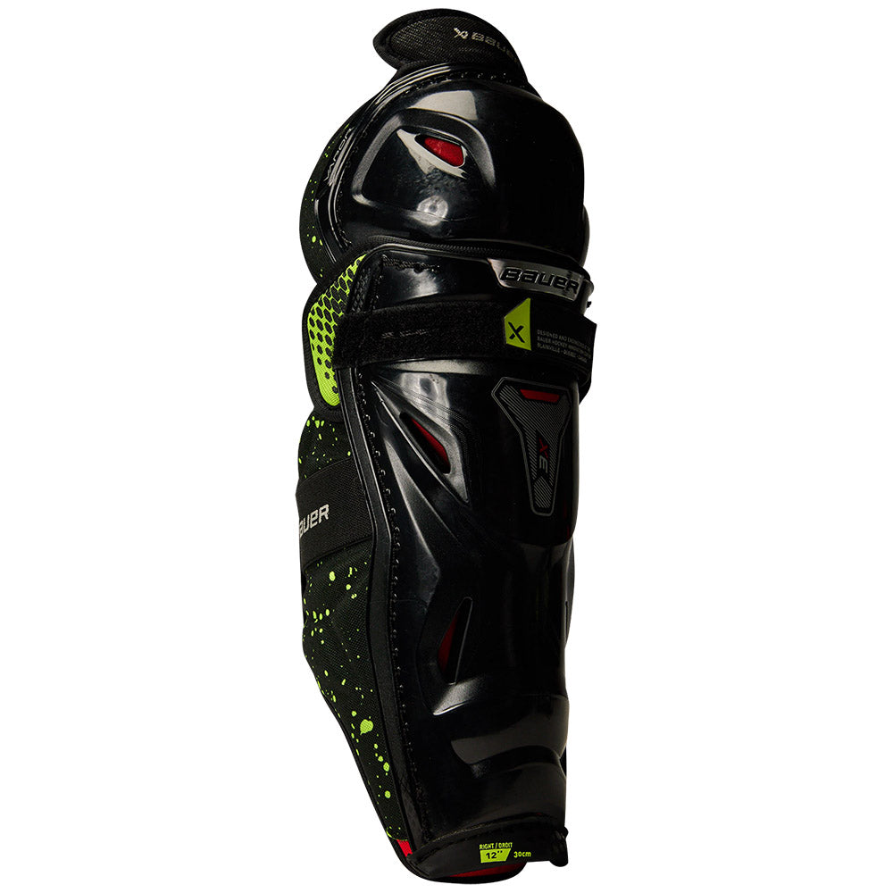 Bauer Vapor 3X Junior Ice Hockey Shin Guards - Youth Protective Gear for Hockey Players - Perfect for Ice Skating, Training & Games