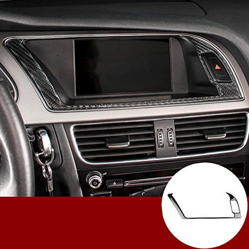 Premium Carbon Fiber GPS Navigation Cover Trim for Audi A5 & S5 (2008-2016) - Upgrade Interior Dash Protection & Style for Daily Commute & Road Trips