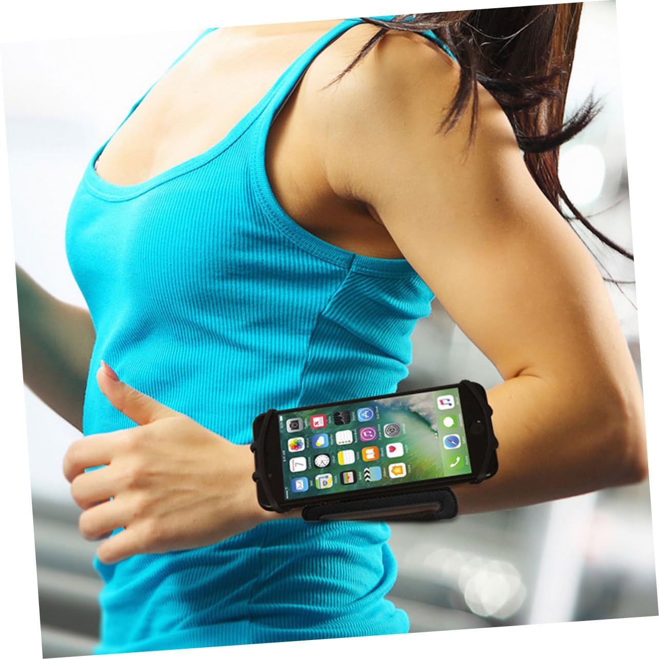 1pc Rotatable Wrist Phone Holder - Adjustable Phone Wristband for Running, Cycling & Workouts - 360° Rotating Arm Mount Bracket for Smartphones - Perfect for Sports, Gym & Outdoor Activities