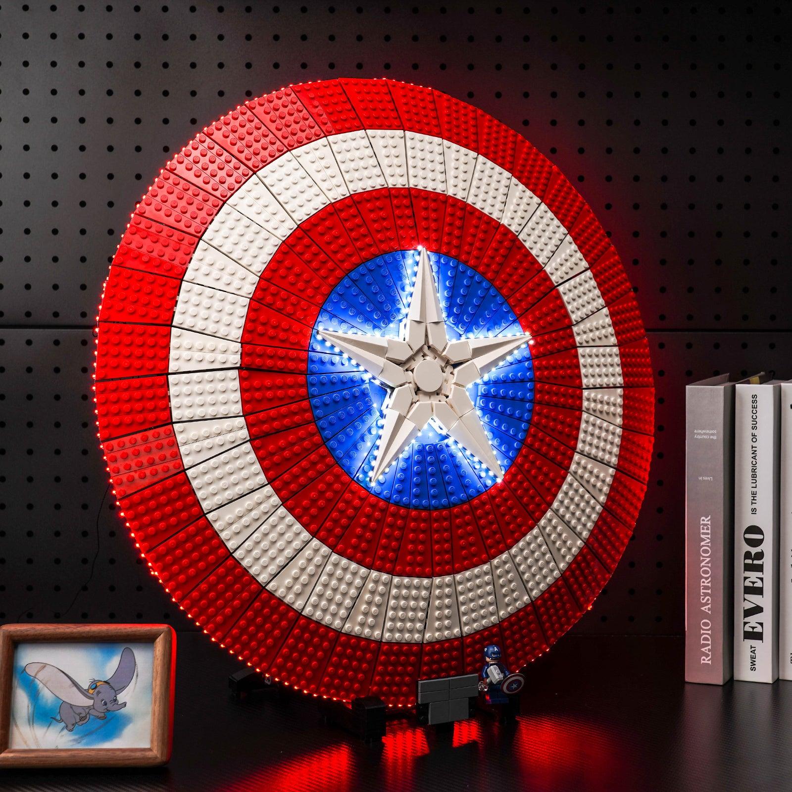 LEGO Marvel Captain America's Shield 76262 Building Kit with LED Lights – Superhero Toy for Kids & Collectors | Perfect for Display, Gifts & Role Play