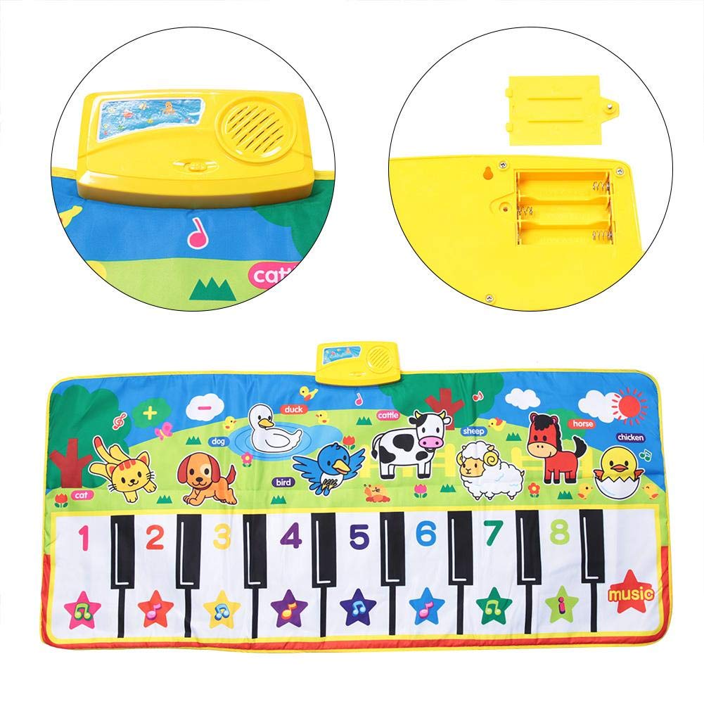 ABC Kids Musical Playmat - 2-Step Piano Keyboard Dance Floor Mat for Boys & Girls | Early Education Touch Play Carpet for Toddlers | Perfect for Dance, Music Learning & Interactive Play at Home