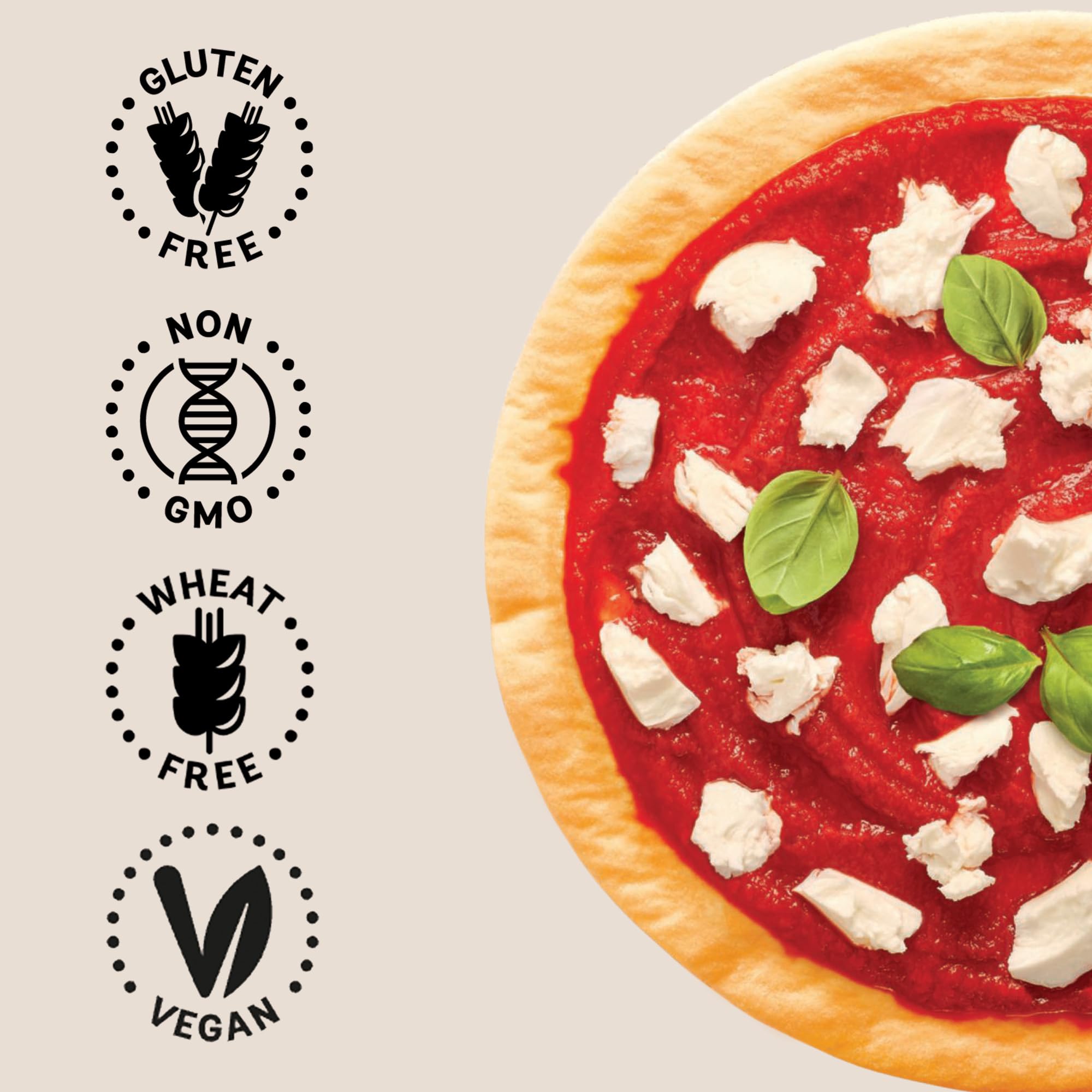 Schar Gluten Free Pizza Crusts - Non GMO, Vegan, Pre-Baked (2 Pack, 150g Each) | Quick & Delicious Homemade Pizza | Perfect for Family Dinners & Party Snacks