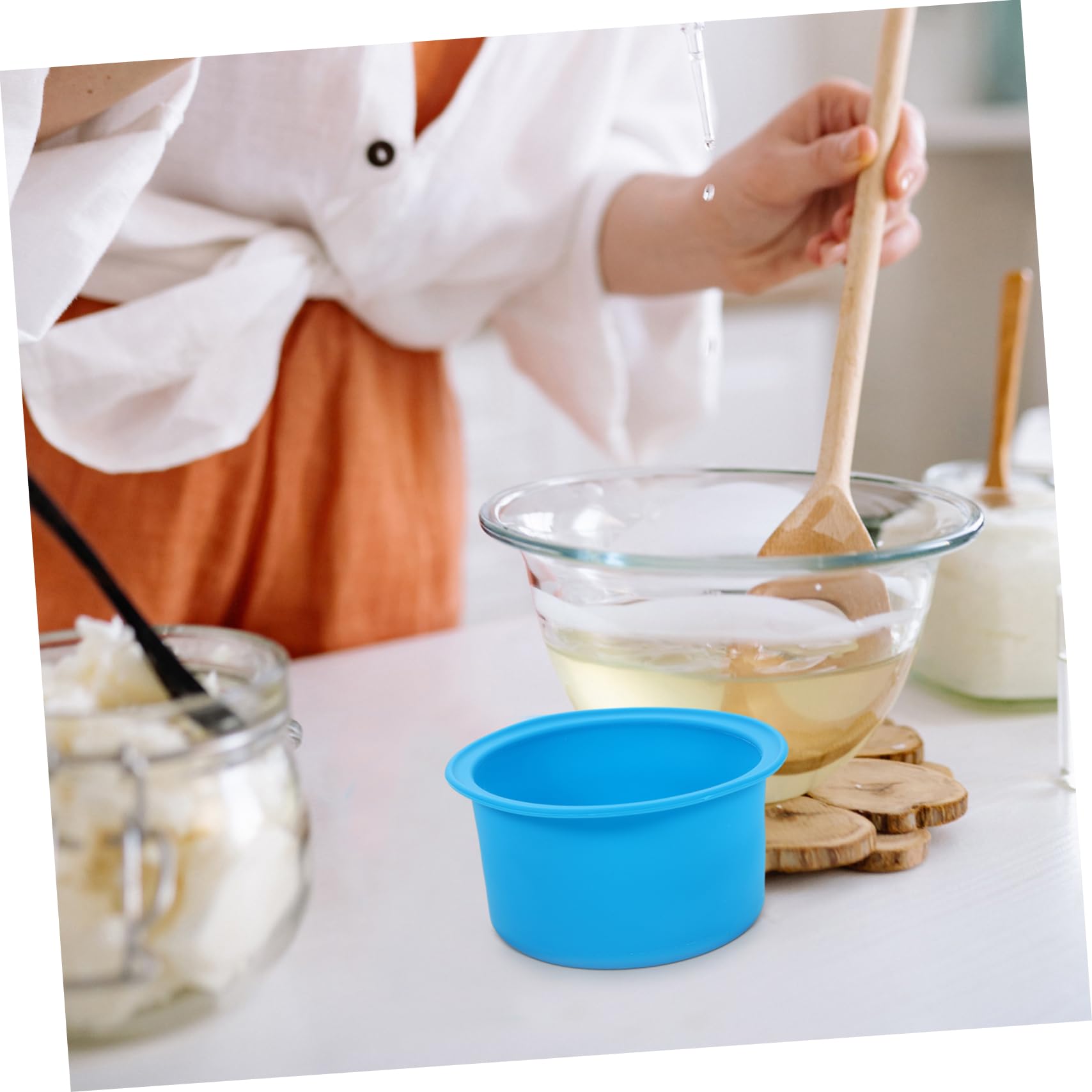 Tofficu 4-Piece Silicone Wax Melting Pot Kit with Spatula - Non-Stick Wax Warmer Replacement Inner Pot for Wax Removal, Cream Tint & Honey Wax - Perfect for Home Salon, DIY Beauty & Professional Waxing Services