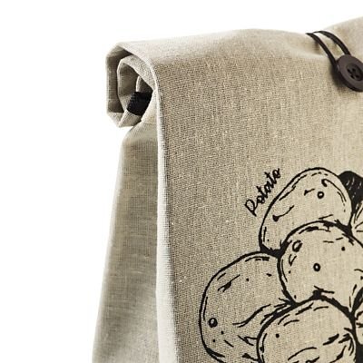 Lakeland Potato Storage Bag with Button Tie Closure – Breathable Cotton Pantry Organizer for Potatoes, Onions, Garlic – Perfect for Kitchen, Pantry & Cupboard Organization