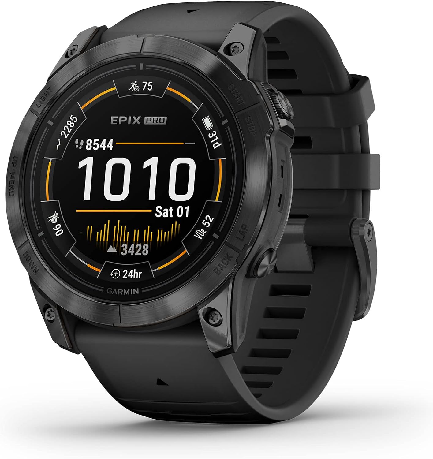 Garmin Epix Pro (Gen 2) Smartwatch - 51mm Standard Edition, Slate Gray with Black Band - Fitness Tracker with GPS, Heart Rate Monitor & Sleep Tracking for Running, Hiking & Outdoor Activities