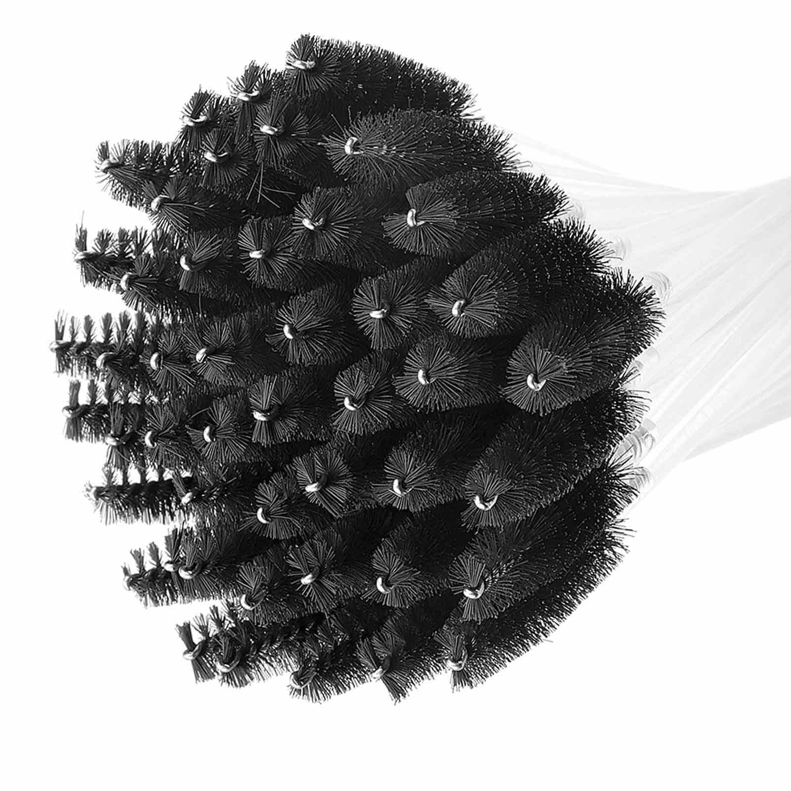 Premium Eyelash Brush Set - Elastic Transparent Rod Lash Spoolies, Mascara & Eyebrow Applicator Tool with Lipstick Brush | Perfect for Makeup Application, Grafting, and Professional Salon Use