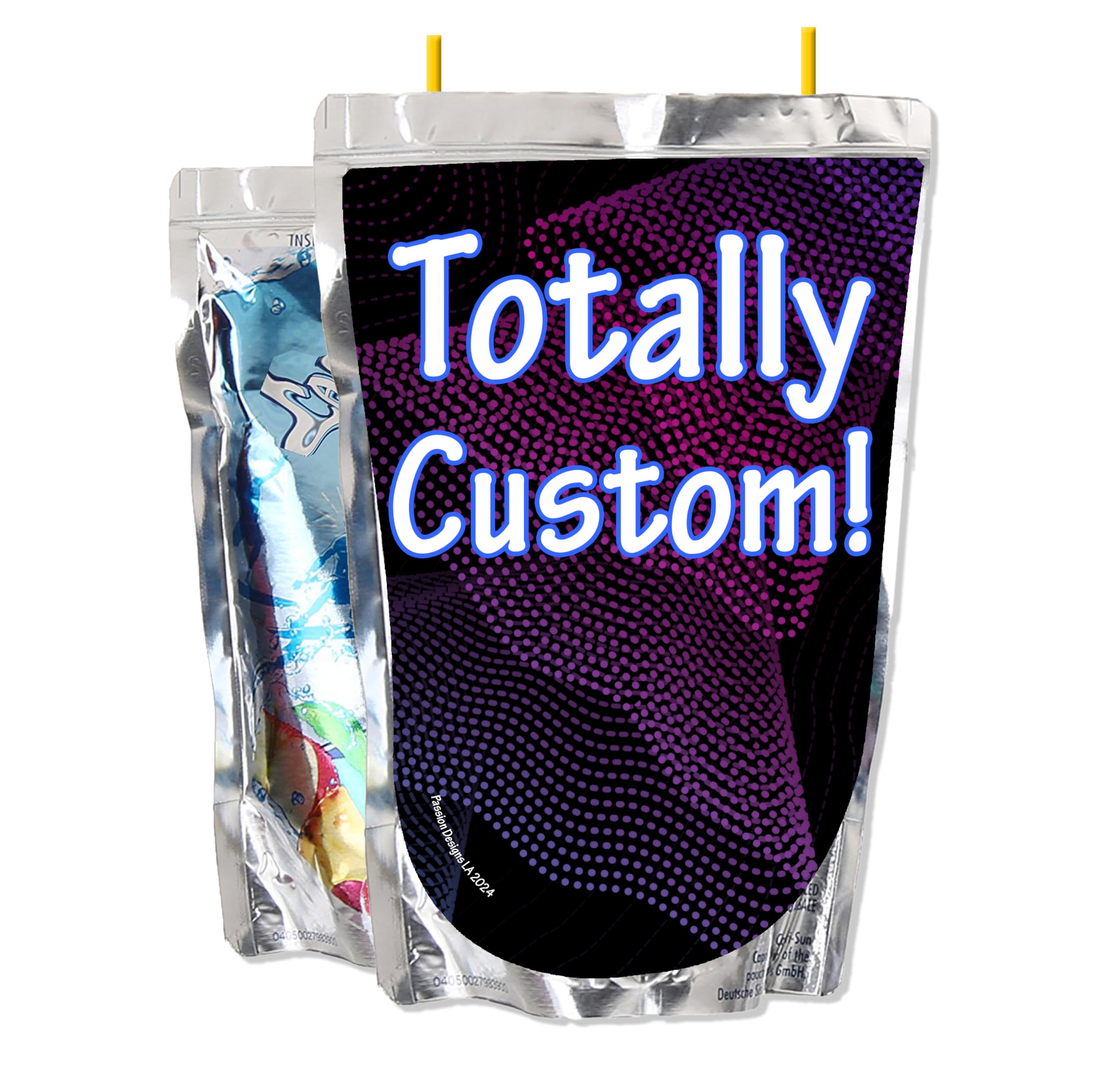 Personalized Juice Pouch Labels - Custom Birthday Party Favors & Celebration Decorations - 32 Pack Waterproof Stickers for Kids Parties, Baby Showers & School Events