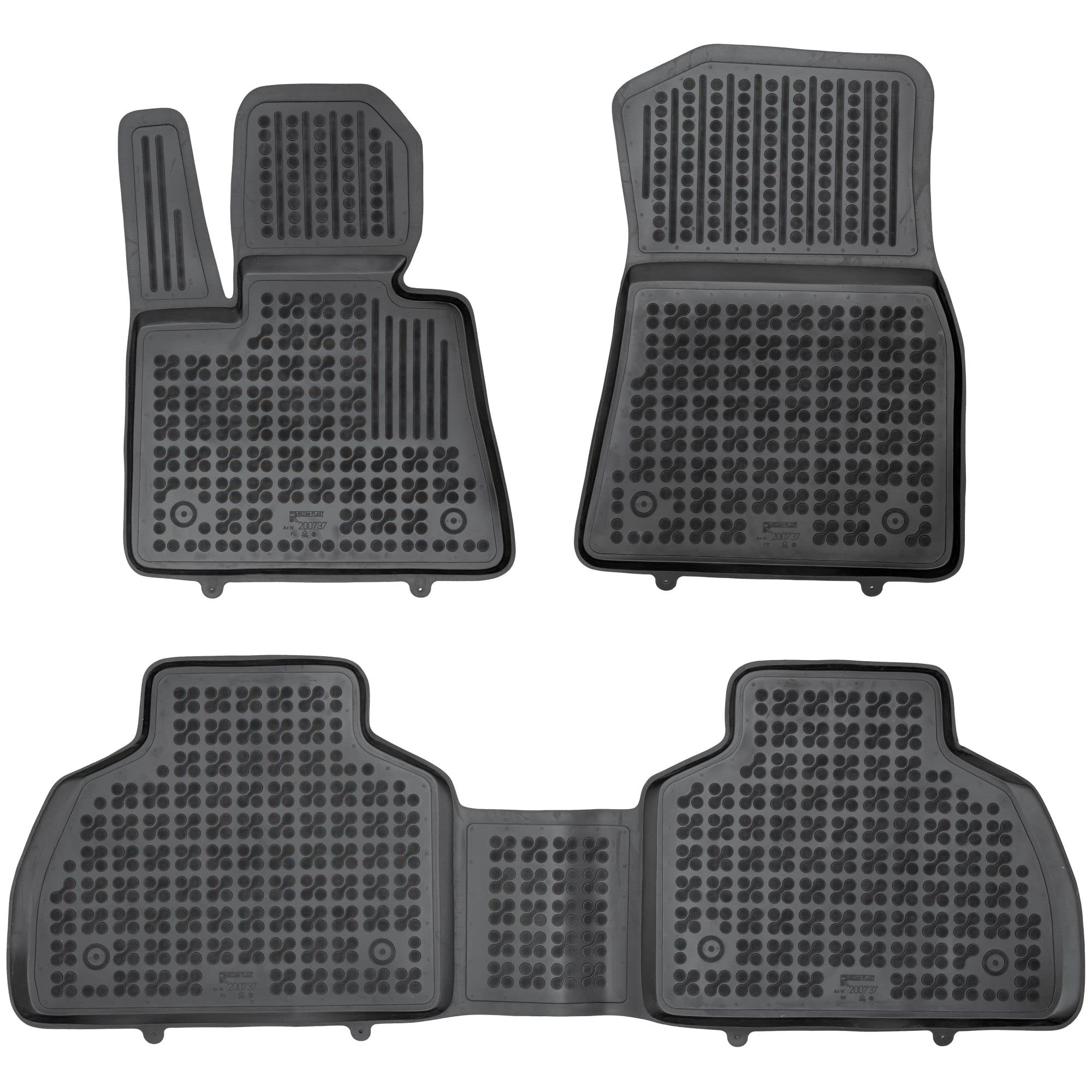 Premium All-Weather Custom Fit Rubber Floor Mats for 2019-2024 BMW X7 (G07) - Heavy Duty Protection for Bench Seats - Perfect for Daily Commute, Road Trips & Off-Road Adventures