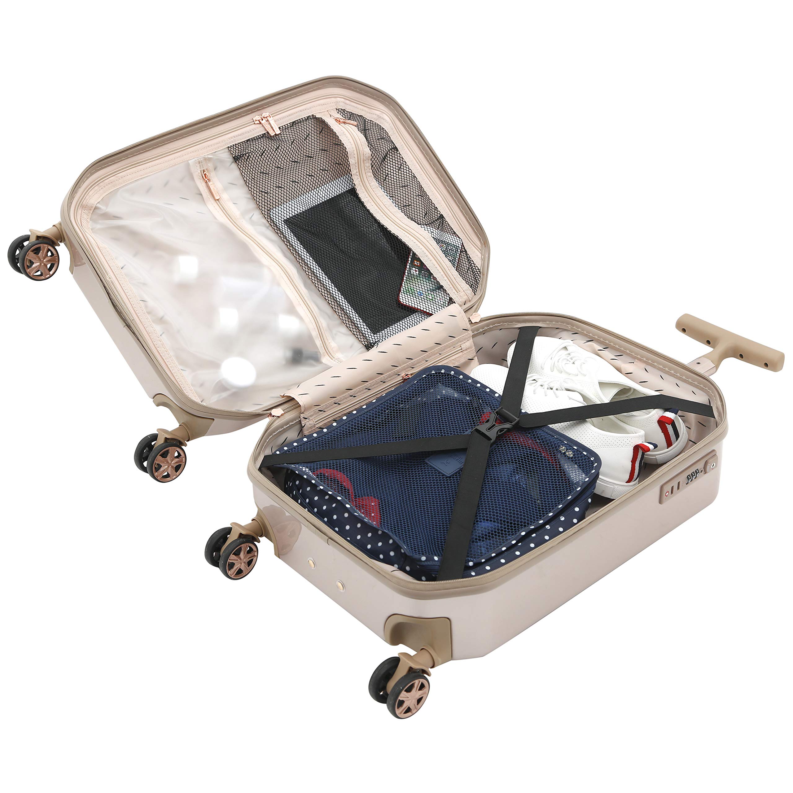 Kensie Women's Rose Gold Gemstone Luggage 2-Piece Set (28
