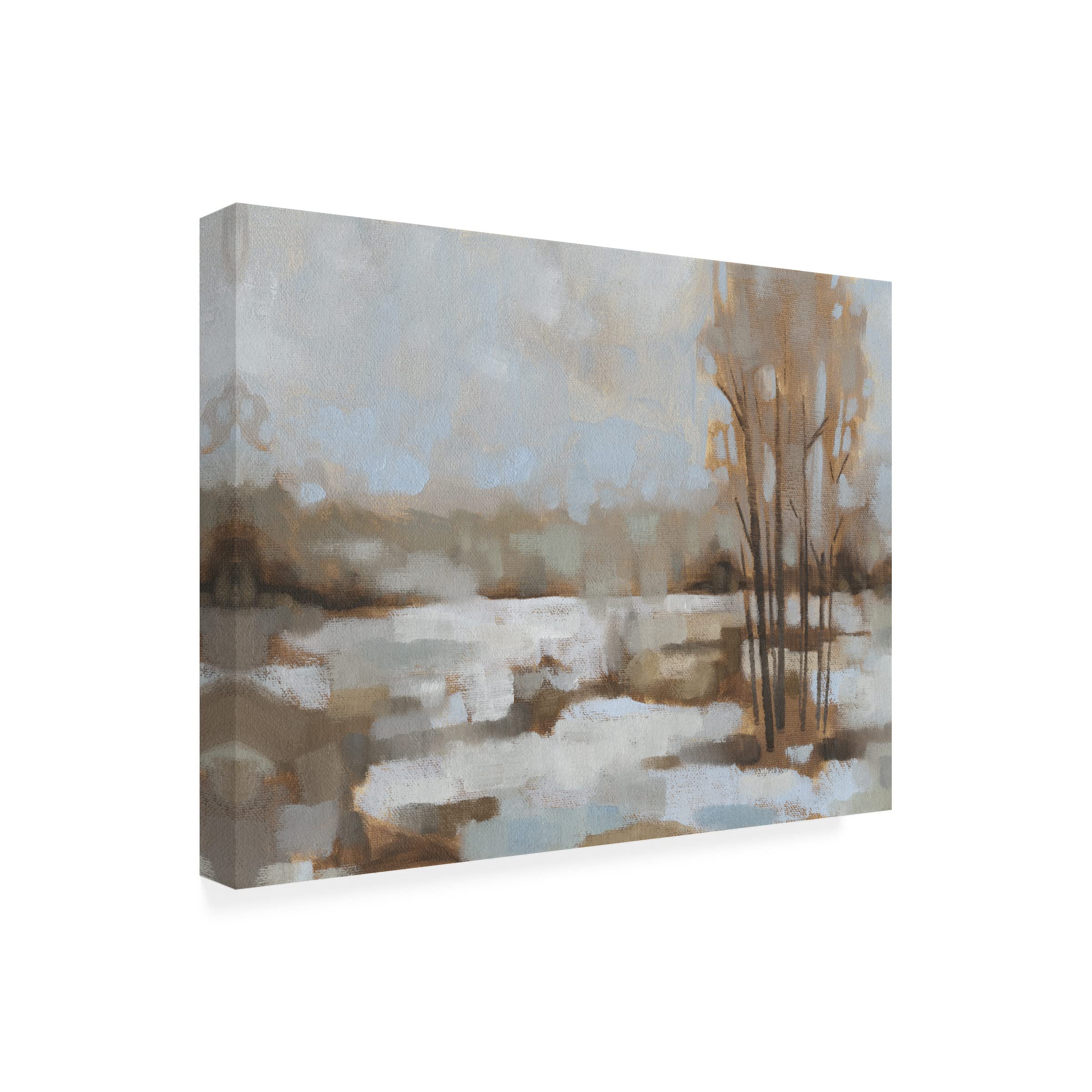Jacob Green 'Snowscape II' Canvas Wall Art - 35x47 Inches, Winter Landscape Painting for Home & Office Decor, Living Room, Bedroom, or Gift