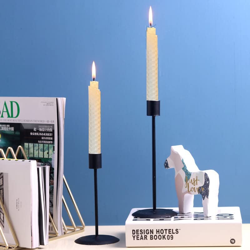 12 Pack 10 Inch Beeswax Taper Candles - Smokeless Dripless Unscented White Candles for Wedding, Party, Home Decor & Gift | Perfect for Romantic Dinners, Holiday Centerpieces & Candlelight Ceremonies