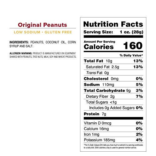 BEER NUTS Original Roasted Peanuts - 12 Oz Cans (Pack of 6) - Crunchy Snack for Parties, Bars & Game Nights - Perfect Beer Pairing & Office Snacks