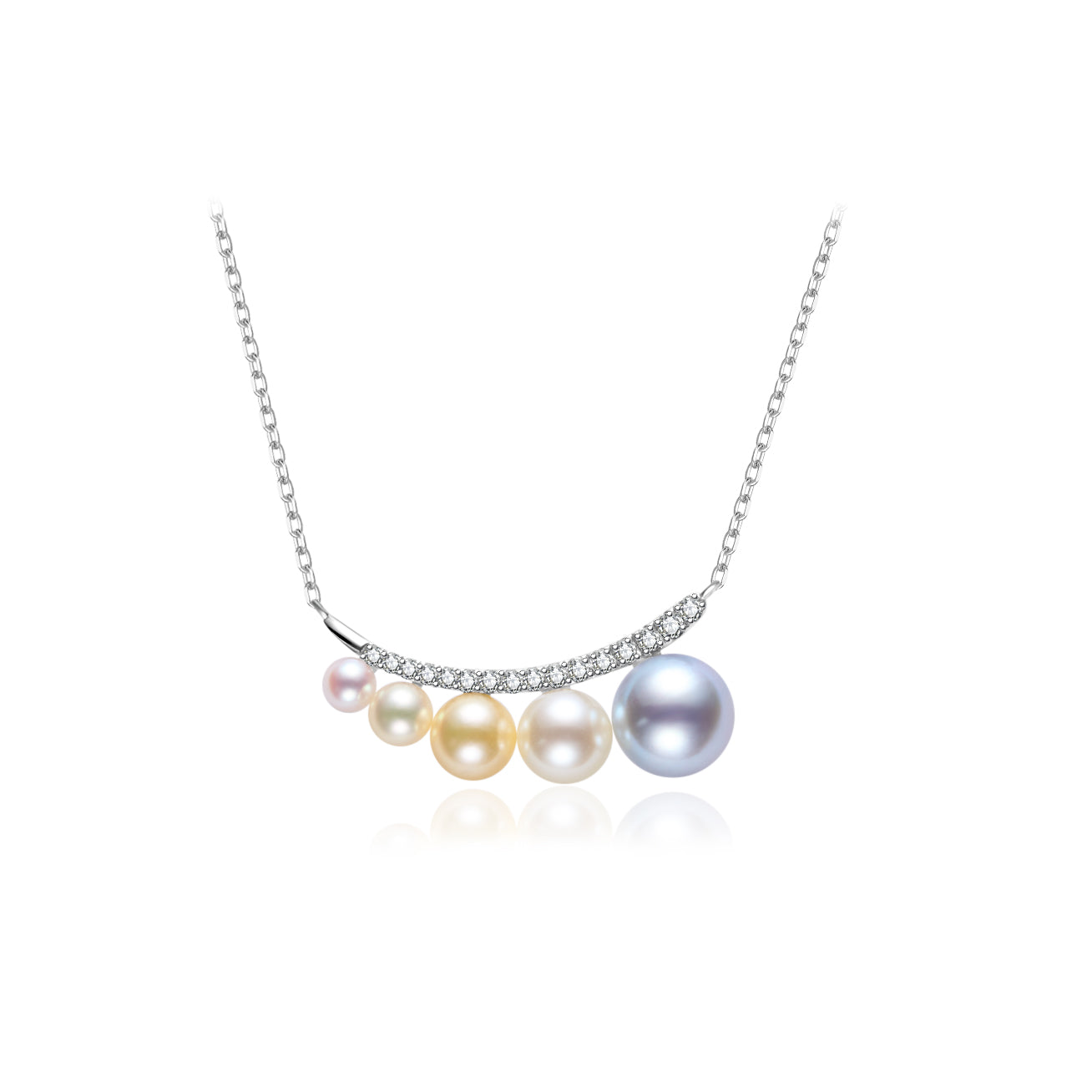 18K Solid Gold Akoya Pearl Necklace for Women - Classic Elegant Jewelry Gift | HARMONY KN00294 | Perfect for Weddings, Anniversaries and Special Occasions