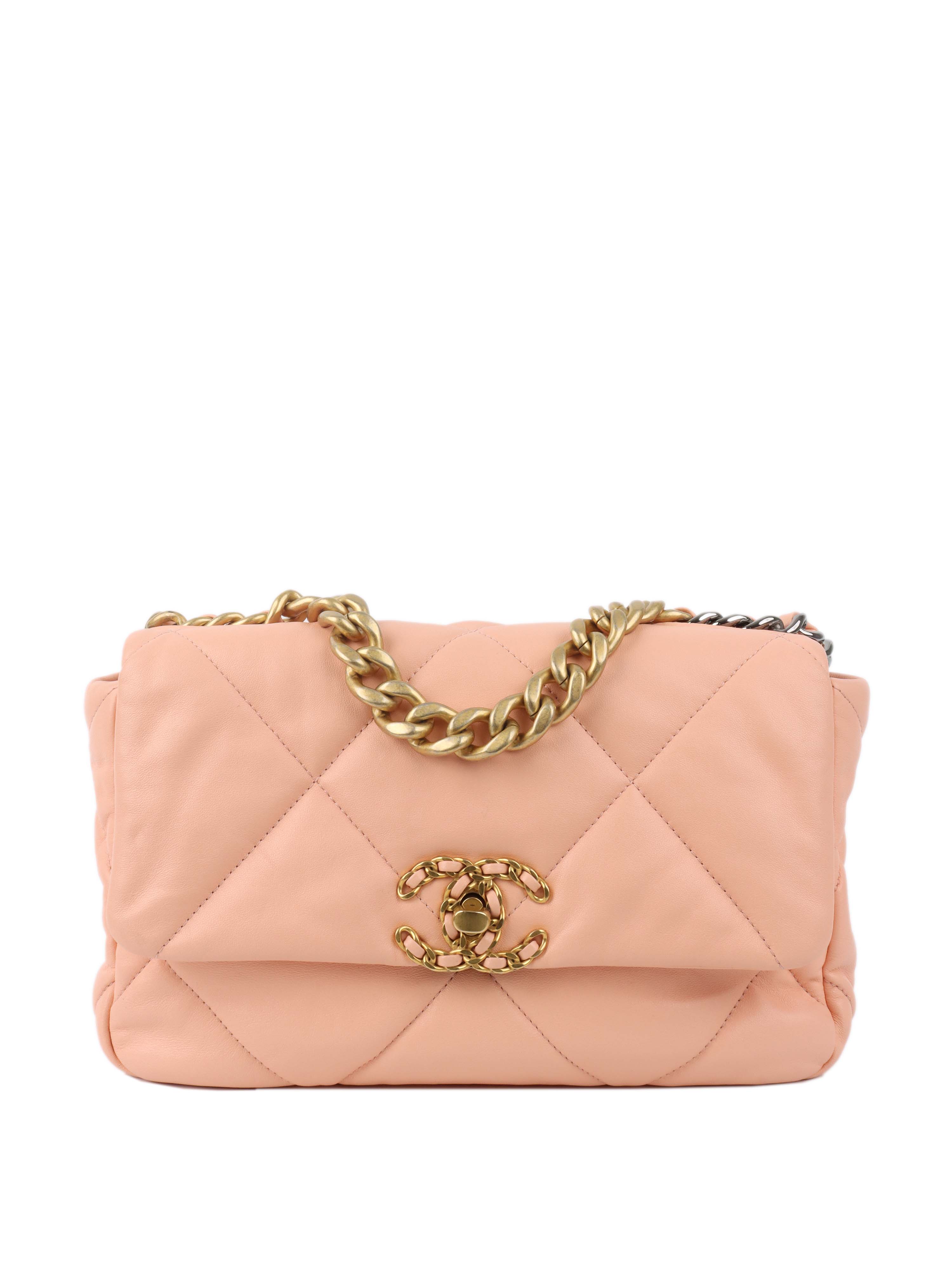 Chanel Small Salmon Pink 19 Bag - Luxury Designer Handbag for Women | Perfect for Parties, Date Nights & Special Occasions
