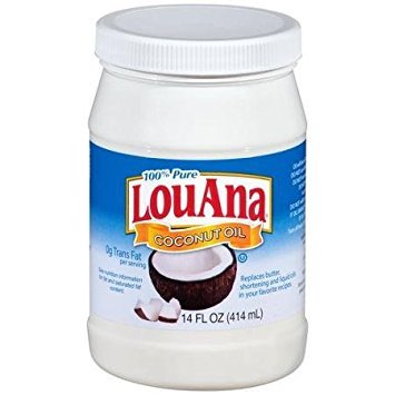 Organic Pure Coconut Oil - Lou Ana (Pack of 6) | Virgin Cold-Pressed Coconut Oil for Cooking, Skin & Hair Care | Perfect for Baking, Frying & Natural Beauty Treatments