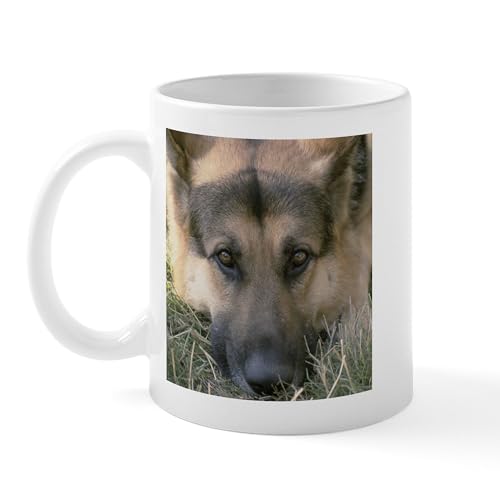 White - German Shepherd Face (Photo) Mug