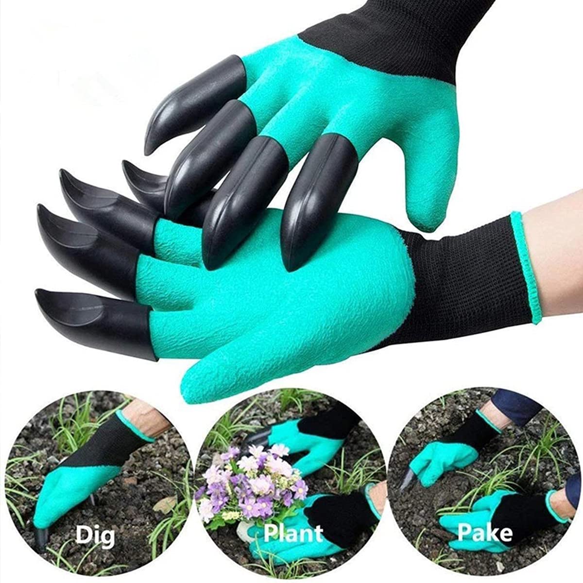 5-Piece Slug & Snail Cage for Garden - Durable Pest Control Tool with Free Gardening Gloves (Claw Design) - Perfect for Organic Vegetable Beds, Flower Gardens & Outdoor Plant Protection