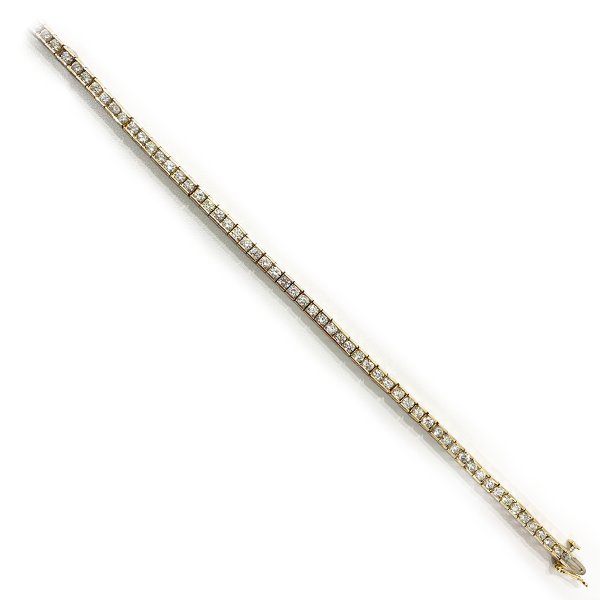 14K Yellow Gold Diamond Bracelet for Women - Elegant Tennis Bracelet for Everyday Wear, Gifts & Special Occasions