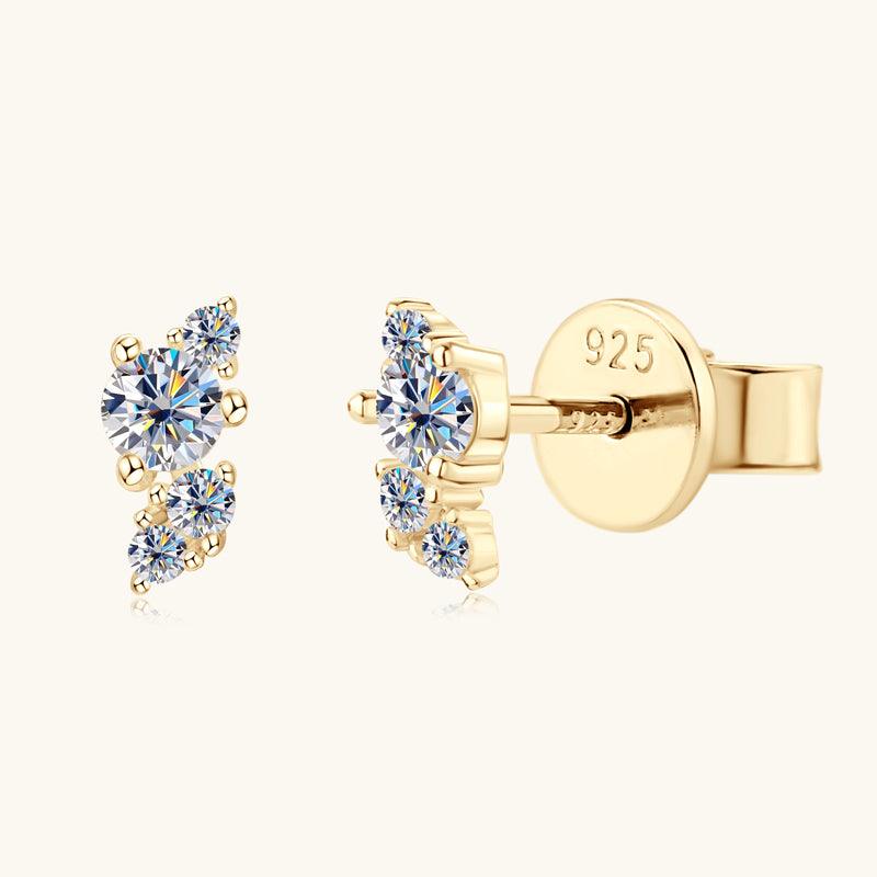 Vitality Premium Moissanite Stud Earrings for Women - 1.5ct Round Cut AAA Quality White Gold Plated Earrings - Perfect for Wedding, Anniversary & Everyday Elegance