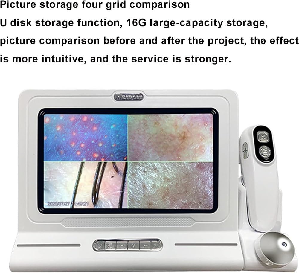 5-200X HD Digital Skin & Hair Detector Analyzer with LCD Screen - Professional Hair Follicle Tester, Scalp & Skin Analysis Tool for Home Salon Use, Beauty Care & Dermatology Examination