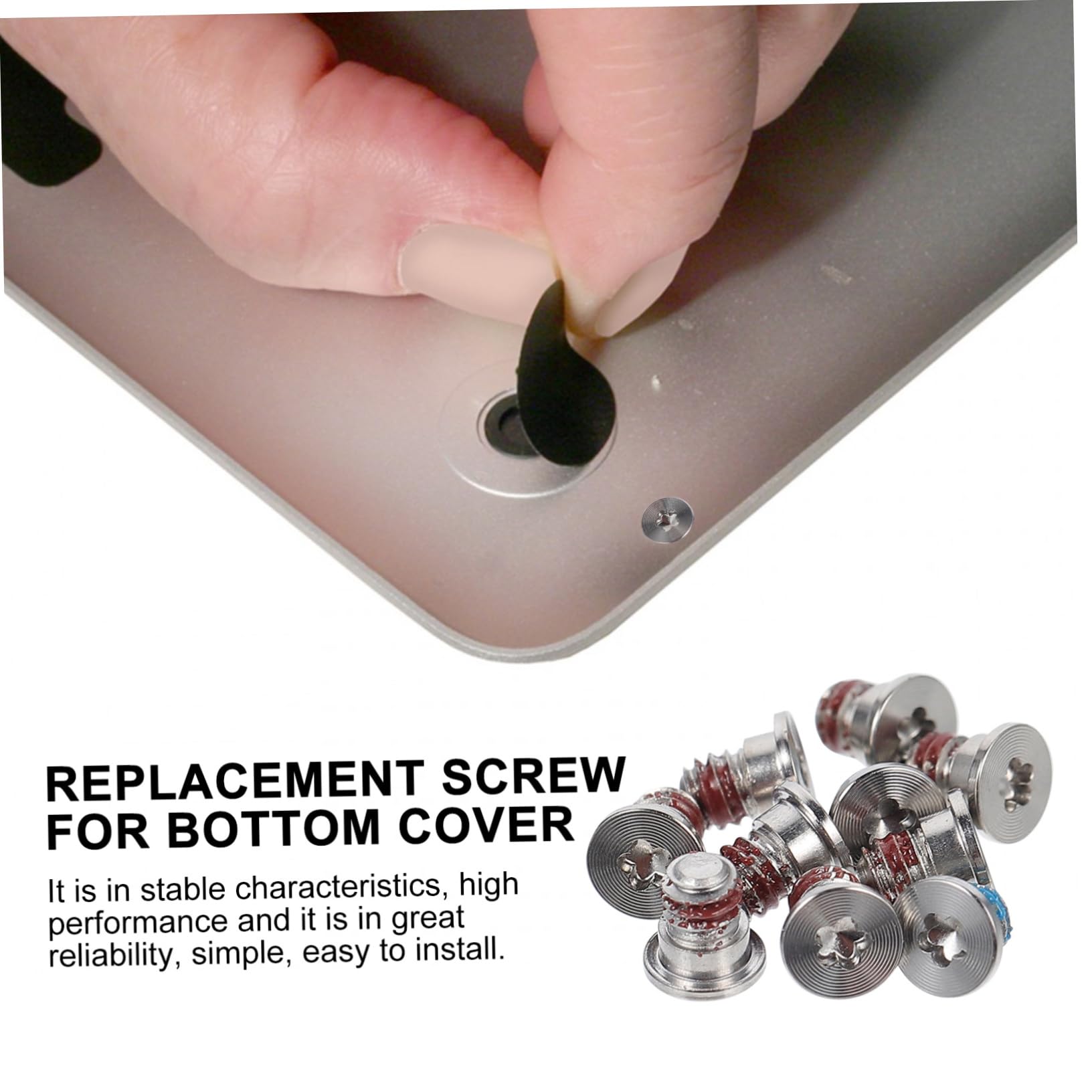 Gatuida Laptop Bottom Case Screw Set - 1 Pack Replacement Alloy Screws for Notebook Computer Repair & Maintenance | Perfect for DIY Laptop Bottom Cover Fixing & Hardware Upgrades